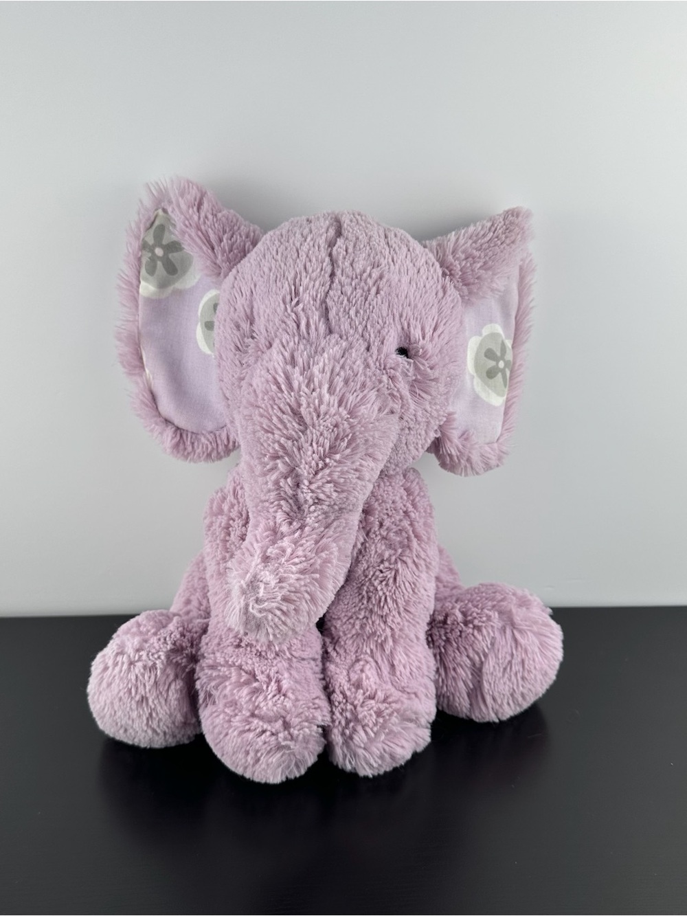 Lambs & Ivy Rare Lavender Purple Sitting Elephant 10” Large Plush Stuffed Animal